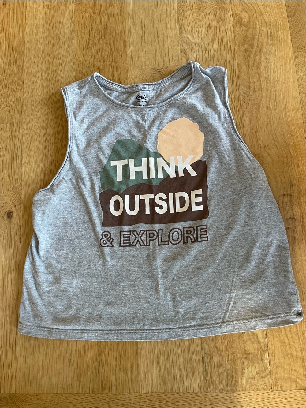 ATHLETIC Think Outside & Explore Grey Tank Top
